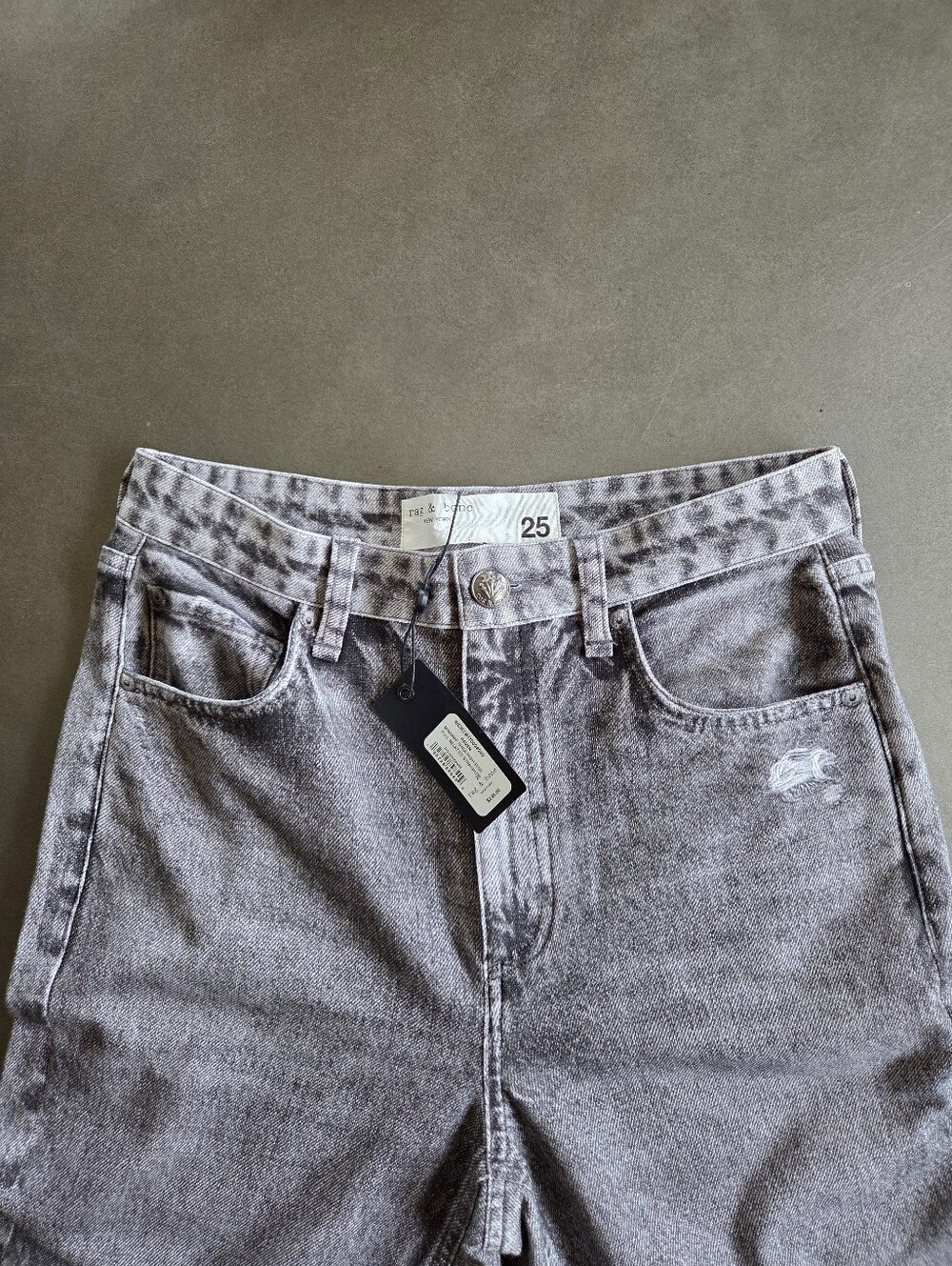 Rag & Bone Terry Miramar Shea High Rise Relaxed Straight Pants Size 25 NWT - Picture 4 of 10
